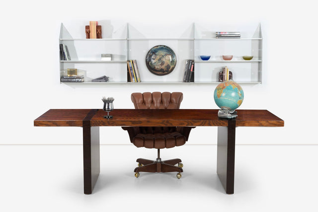 Roger Lee Sprunger for Dunbar Desk in Two-Toned Oakwood
