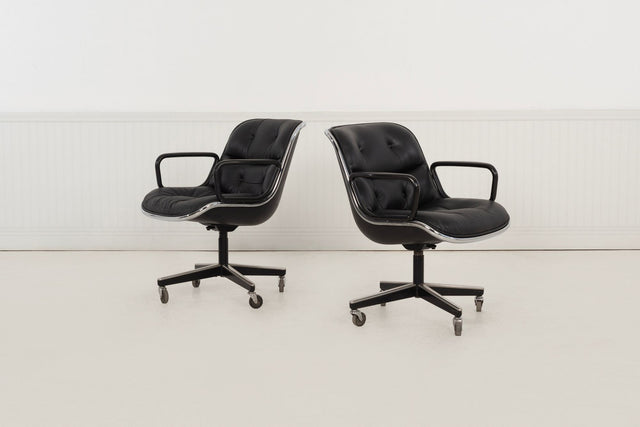 Charles Pollock for Knoll International Model 1258 Swivel Tilt Desk Chairs, 1965