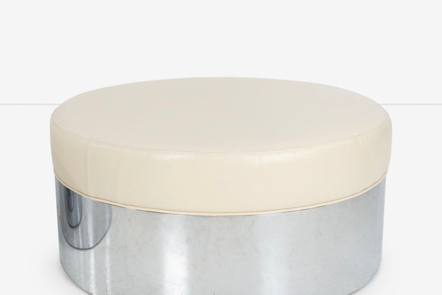 Pair of Pace Style Oversized Architectural Poufs