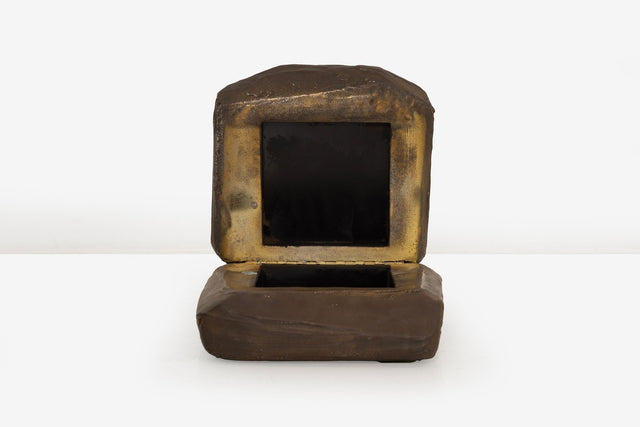 Paul Evans Rare Sculpted Bronze Resin Hinged Box