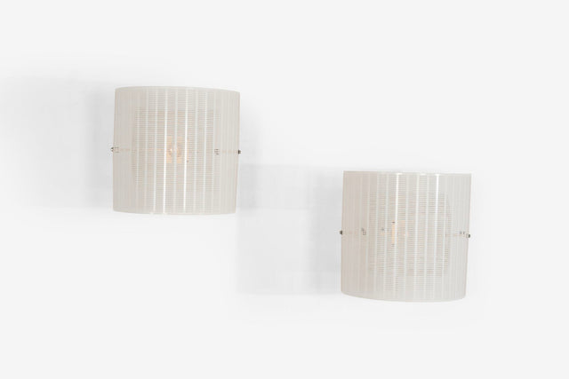 Pair of Mario Botta for Artemide Shogun White Wall Sconces, 1986