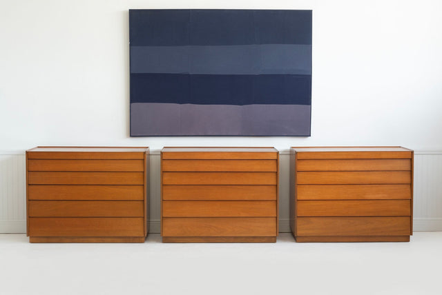 Edward Wormley for Dunbar Set of 3 Louver Drawer Dressers