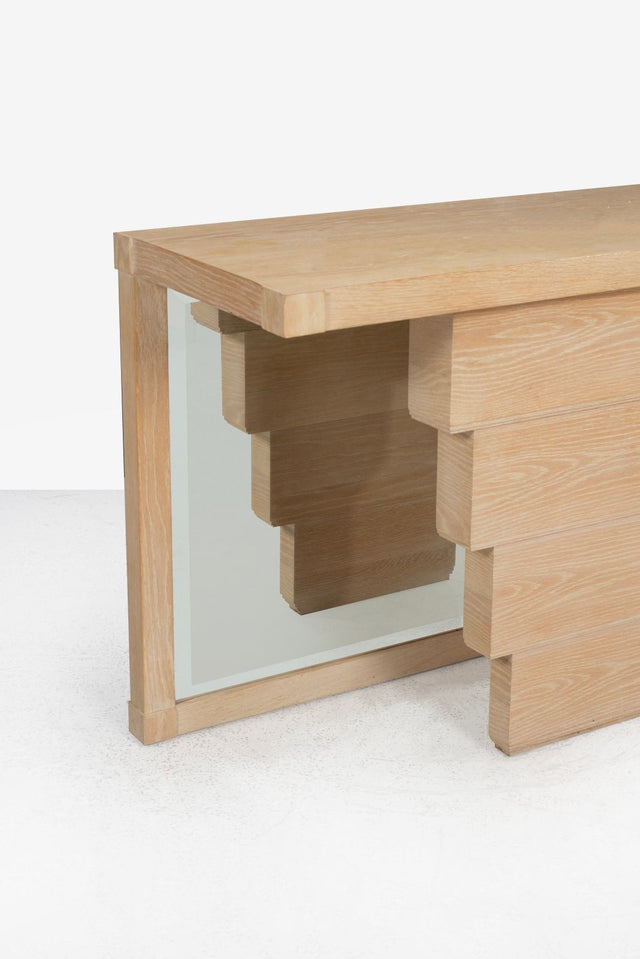 Jay Spectre Console for Century Furniture– Cerused Oakwood 1985c.