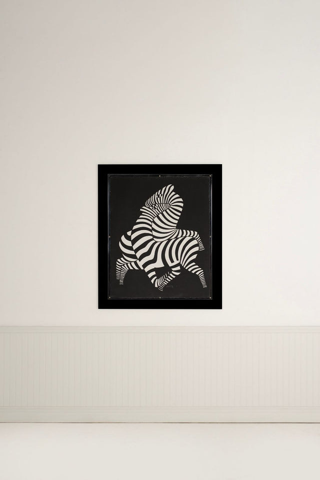 Victor Vasarely Black “Zebra” Lithograph / Relief, Edition of 150, 1989