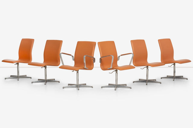 Walter Knoll Low-Back Oxford Dining Chairs Set of Six