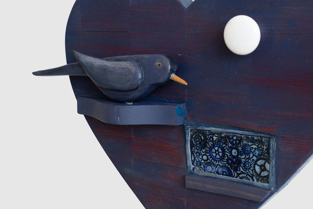 Max Neufeldt Blue Bird Heart Collage 1985