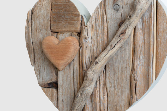 Max Neufeldt Branch Heart Collage – Assemblage Sculpture 1990