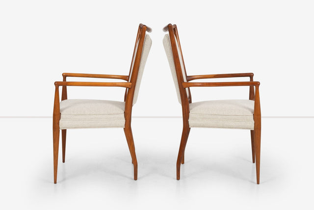 Pair of Six Dining Chairs by J. Stuart Clingman for Widdicomb