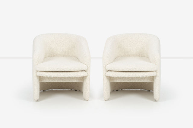Pair of Milo Baughman Style Lounge Chairs