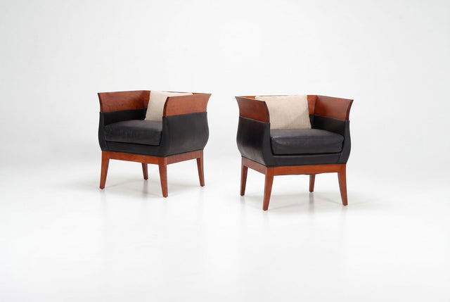 Pair of Orlando Diaz-Azcuy Chalice Chairs, c. 1985
