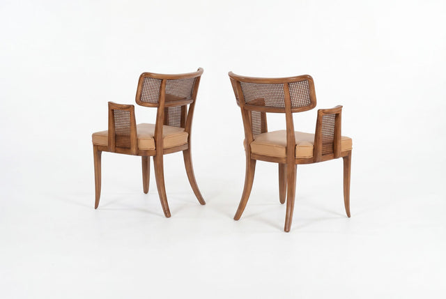 Set of Ten Edward Wormley for Dunbar Curved-Back Dining Chairs, 1948