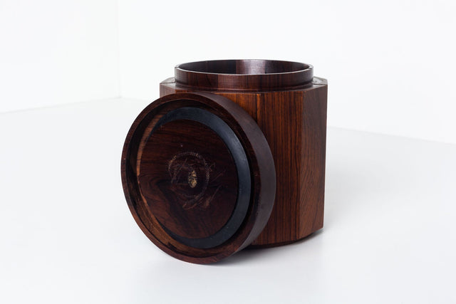 Studio Craft Solid Rosewood Lidded Box, in the Style of Arthur Espenet Carpenter