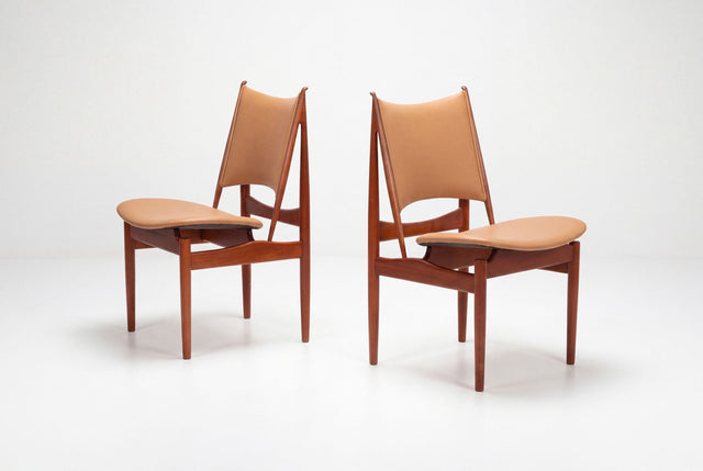 Set of Six Finn Juhl Egyptian Chairs for Niels Vodder, Denmark, 1949