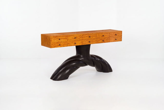 Wendell Castle Twisted Buffet Console Table, 1990