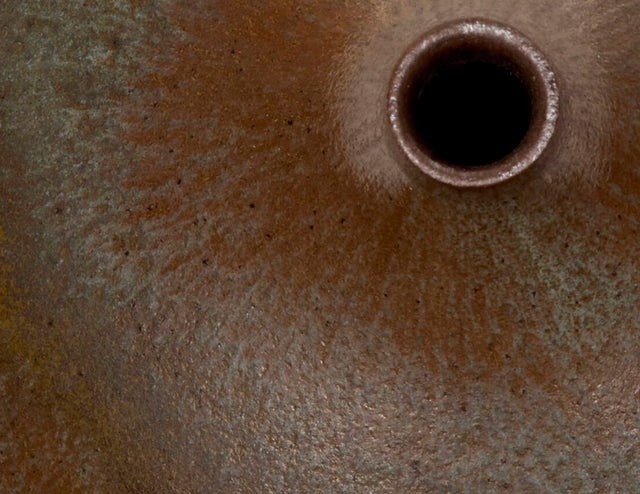 Gertrud and Otto Natzler Round Bottle with Lip, 1967