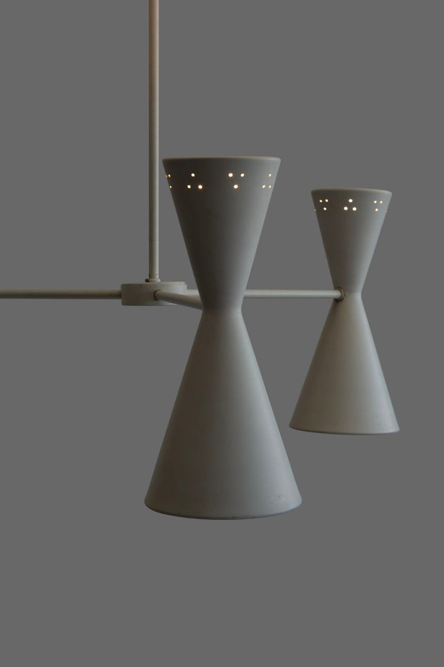 Stilnovo Style Three Arm Chandelier