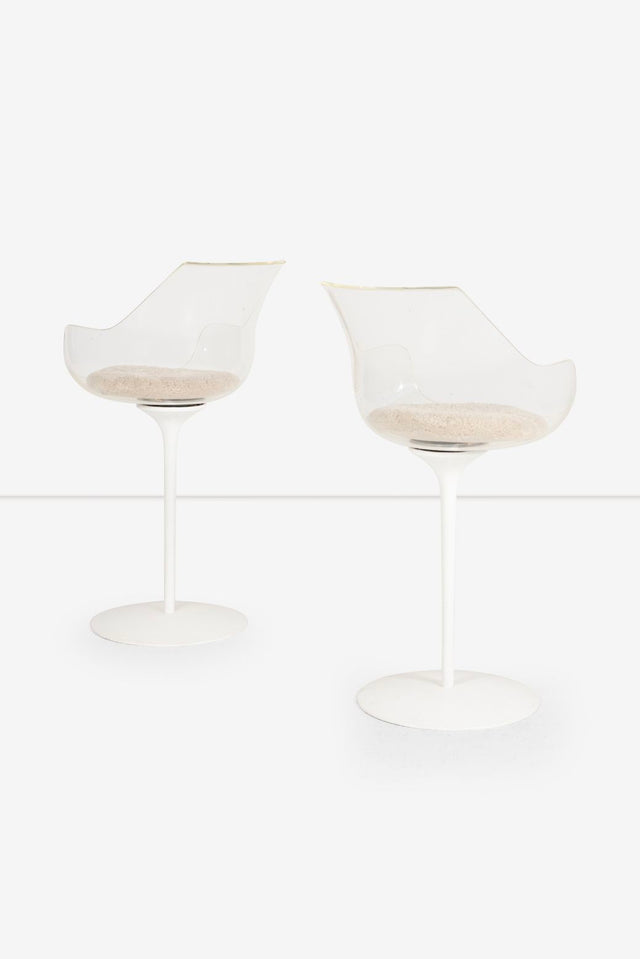 Pair Erwine & Estelle Laverne Champagne Stools