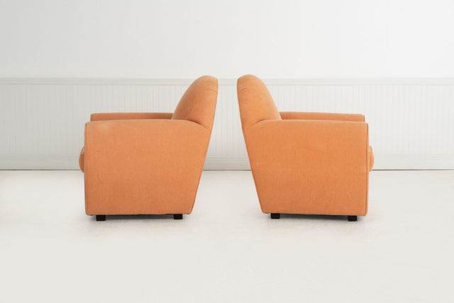 John Mascheroni for Swaim Originals, Pair of Club Chairs, Model 879C, 1989