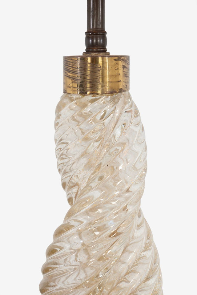Paolo Venini Braided Diamointe Table lamp for Venini Italy, c. 1940