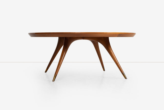 72" Round Vladimir Kagan Dining Table, 1950s