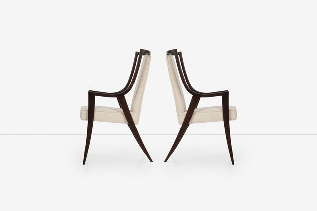 Pair of Harvey Probber Saber Leg Pull-Up Chairs 1960's