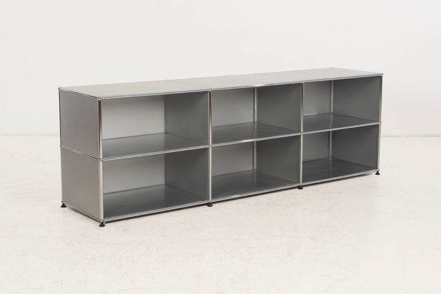 USM Haller Open Storage System – Silver Panels, 1960s, Switzerland