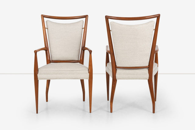 Pair of Six Dining Chairs by J. Stuart Clingman for Widdicomb