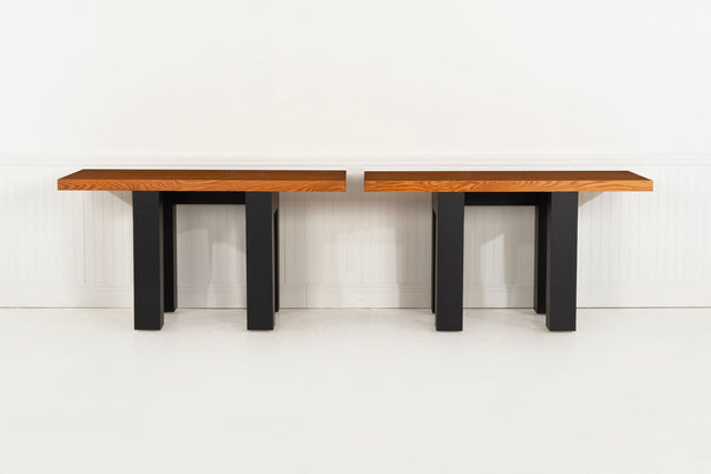 Pair of After Marcel Breuer Console Tables, Stillman Collection, c. 1970