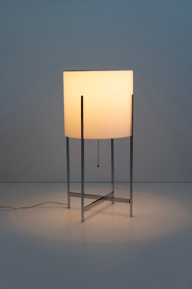 Chromed Brass & Acrylic Table Lamp by Paul Mayen for Habitat, c. 1955