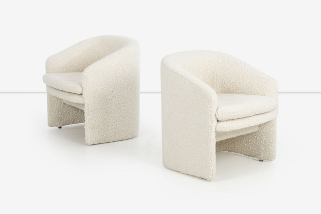 Pair of Milo Baughman Style Lounge Chairs