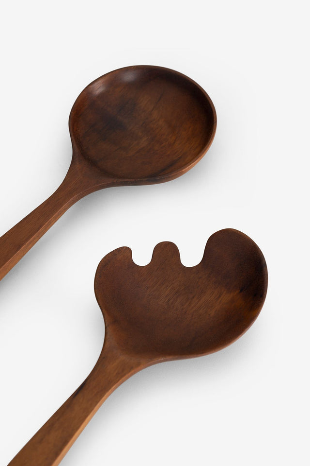 Arthur Espenet Carpenter Teak Bowl with Utensils, 1957