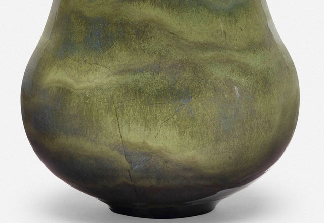 Gertrud and Otto Natzler Rare Mariposa Glaze Vase Form, 1963