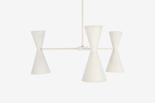Stilnovo Style Three Arm Chandelier