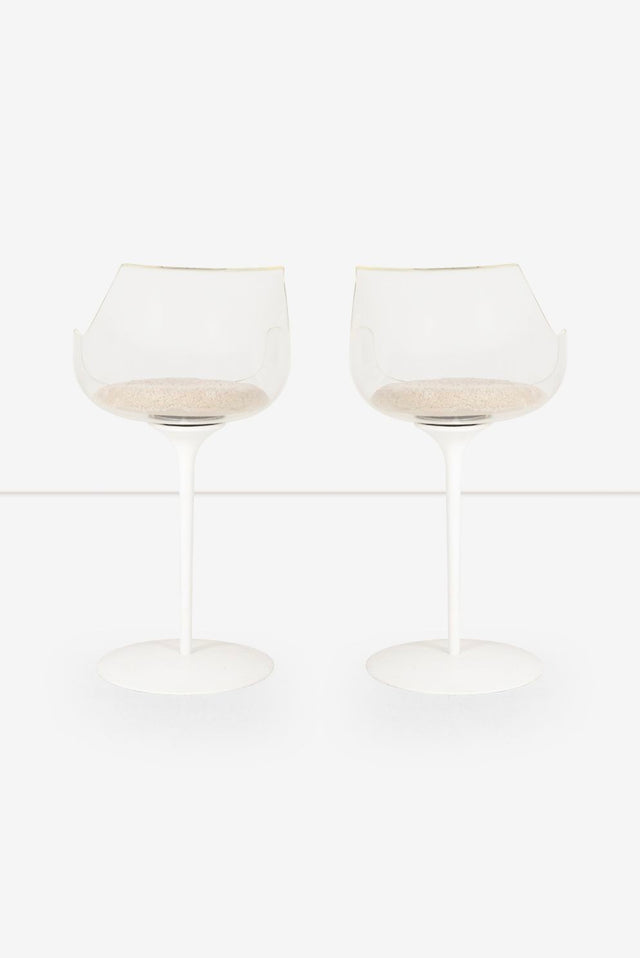 Pair Erwine & Estelle Laverne Champagne Stools