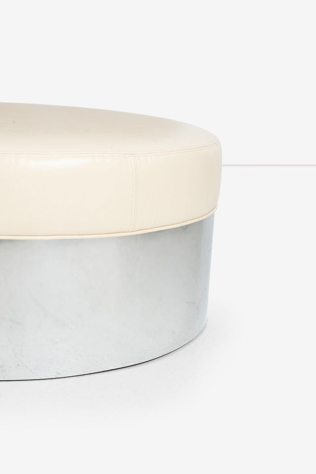 Pair of Pace Style Oversized Architectural Poufs