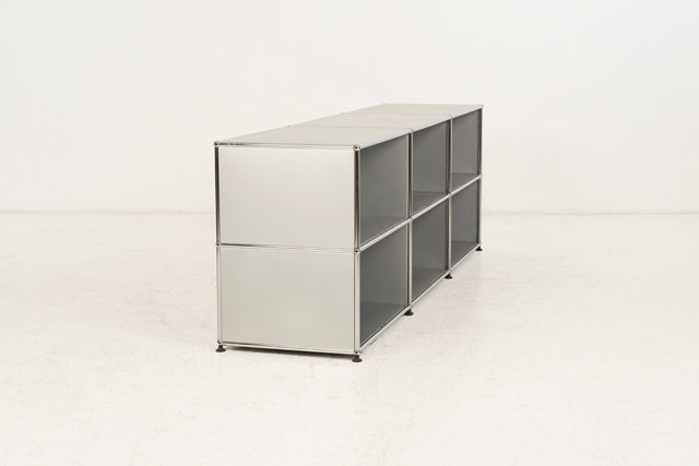 USM Haller Open Storage System – Silver Panels, 1960s, Switzerland