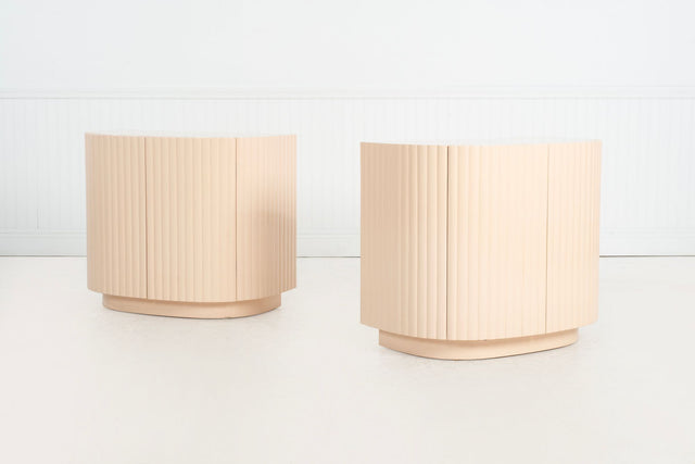 Pair of Fluted Nightstands by Interior Crafts 1989