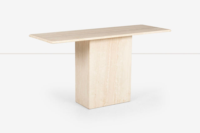 Italian Travertine Console Table in Tuscany Beige