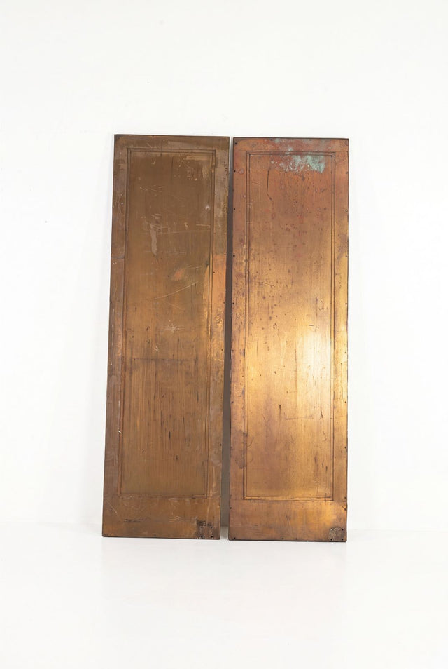 Pair of Brass Architectural Elevator Doors in the style of Louis Sullivan from a Chicago Building 1930c.