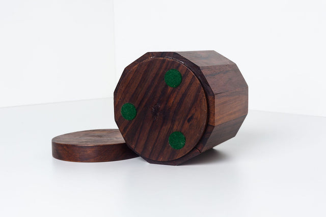 Studio Craft Solid Rosewood Lidded Box, in the Style of Arthur Espenet Carpenter