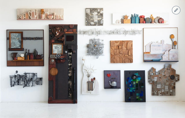 Max Neufeldt “Heart and Kettle” Assemblage Collage, Santa Barbara 1975