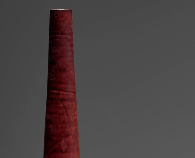 Gertrud and Otto Natzler Rare Squat Bottle Form with Long Neck, 1974