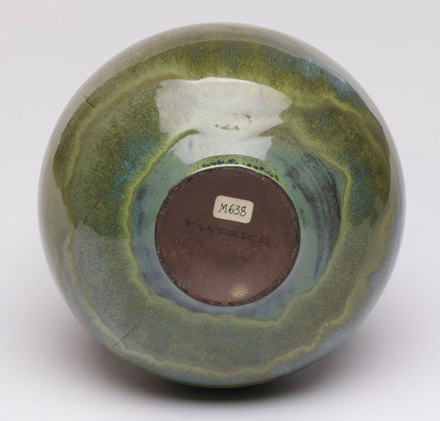 Gertrud and Otto Natzler Rare Mariposa Glaze Vase Form, 1963