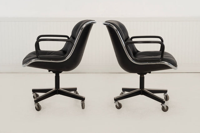 Charles Pollock for Knoll International Model 1258 Swivel Tilt Desk Chairs, 1965
