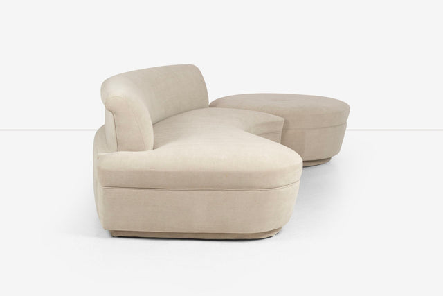 Adrian Pearsall and/or Kagan Style Sofa Sectional with Removable Pouf