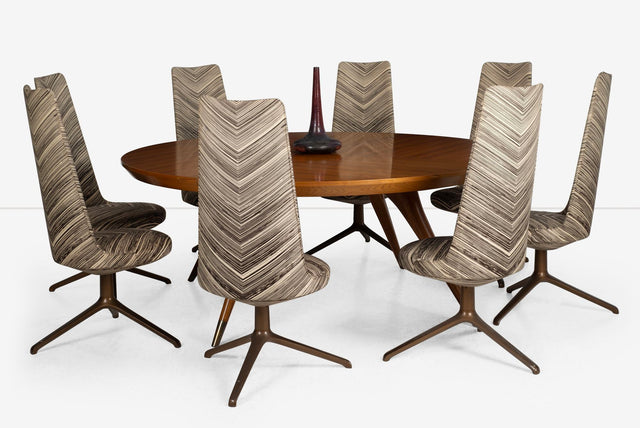 72" Round Vladimir Kagan Dining Table, 1950s