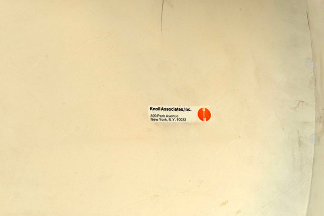 Vintage Eero Saarinen for Knoll International White Oval Tulip Cocktail Table Laminate Top Cast Iron Base 1957