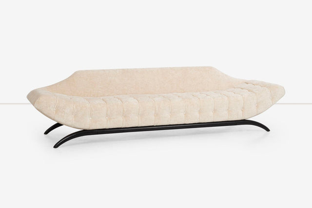 Adrian Pearsall for Craft Associates Biscuit Tufted Gondola Sofa 1960