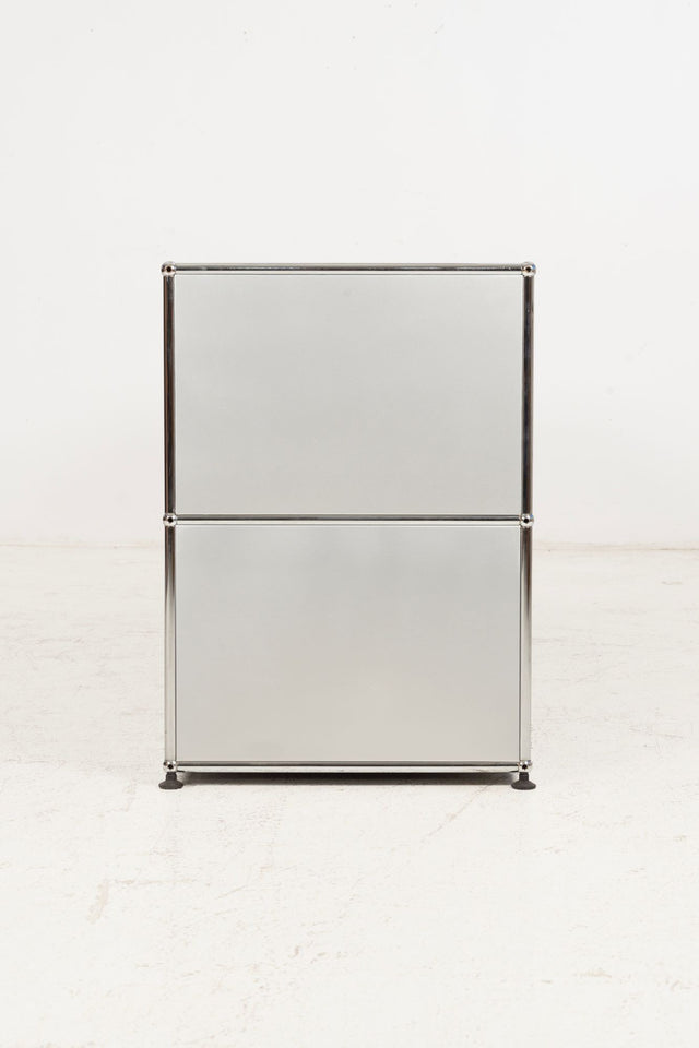 USM Haller Open Storage System – Silver Panels, 1960s, Switzerland