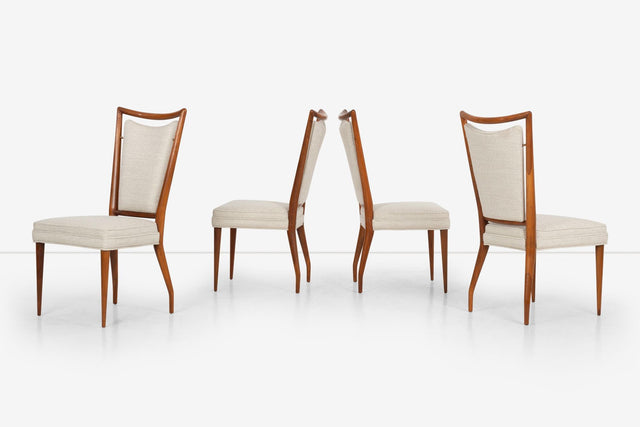 Pair of Six Dining Chairs by J. Stuart Clingman for Widdicomb